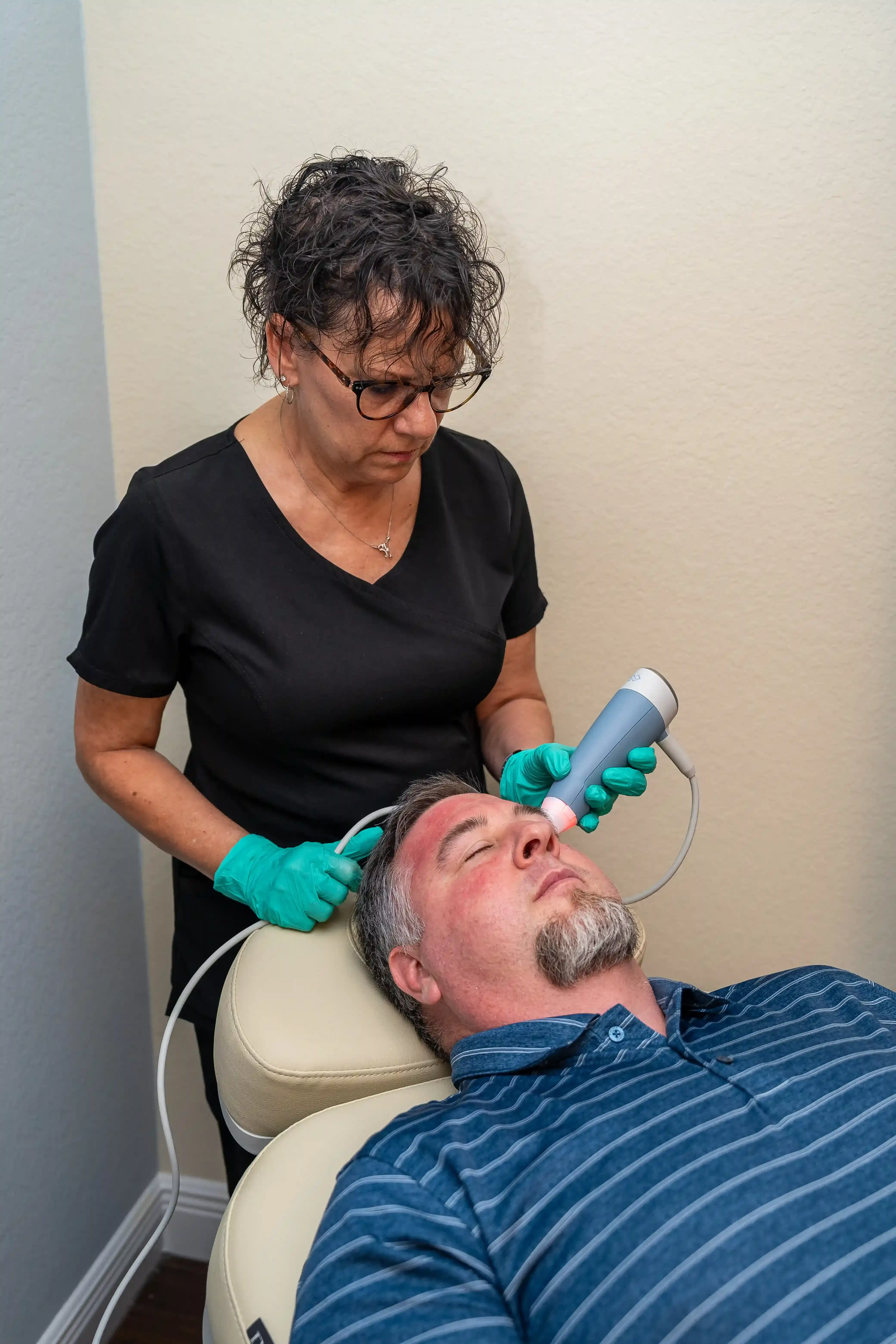 Person concerned about skin firmness at Arise Integrative Wellness Port Charlotte